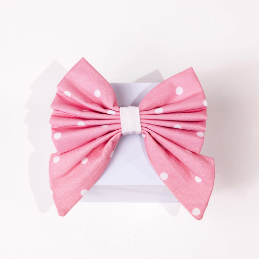 Tammy Pink Polka Dot Sailor Bow