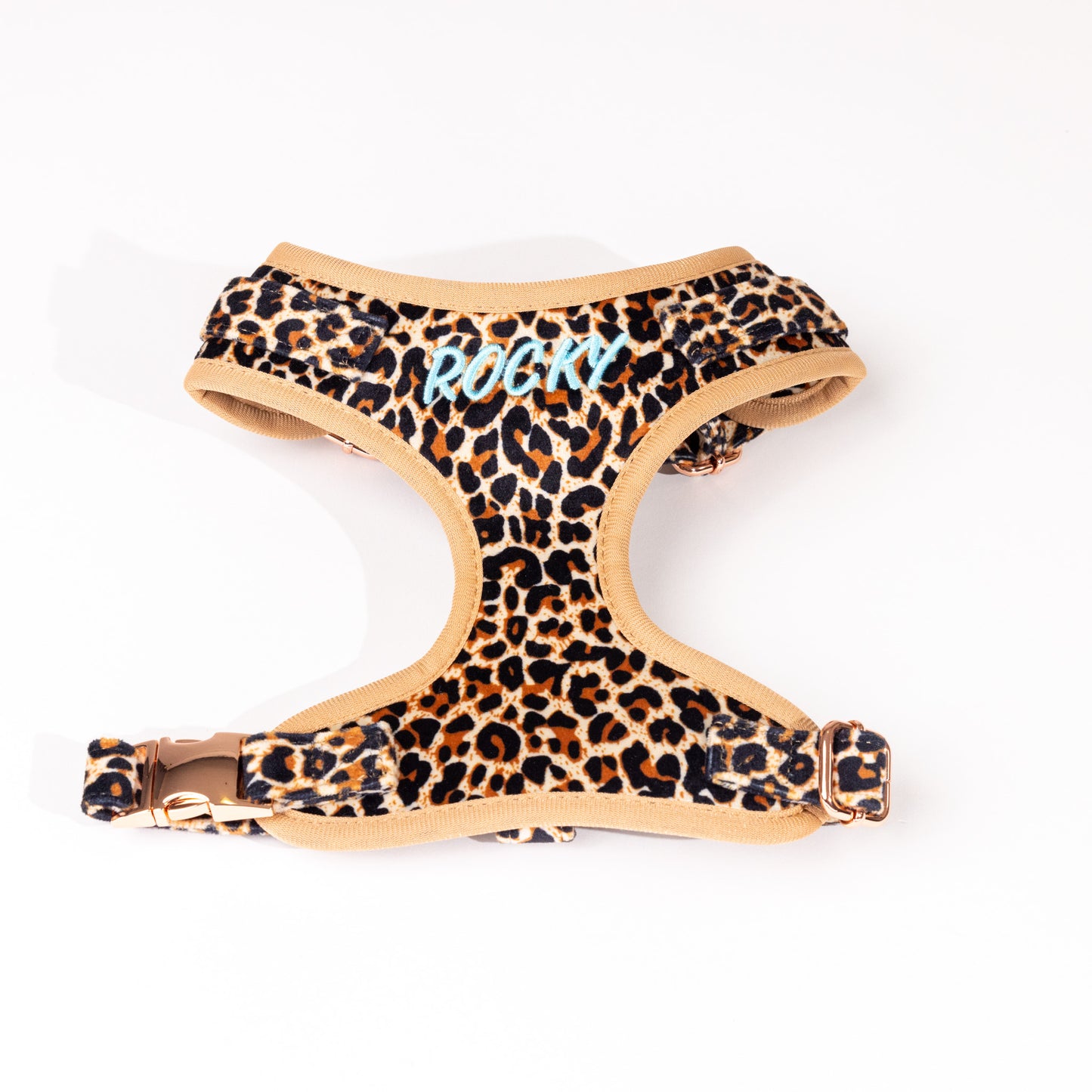 Presley Luxury Leopard Personalised Harness Set