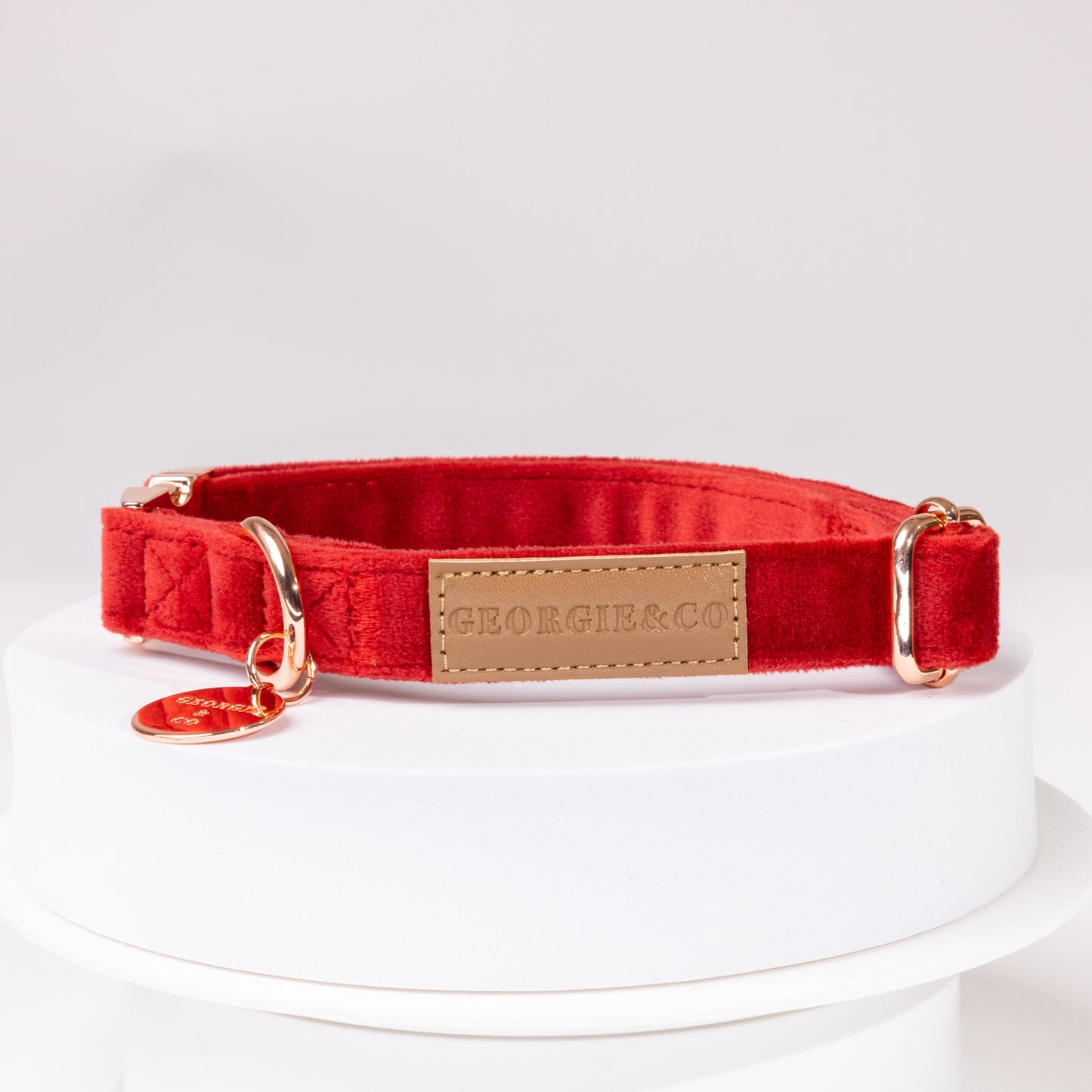 Sadie Red Luxury Velvet Collar