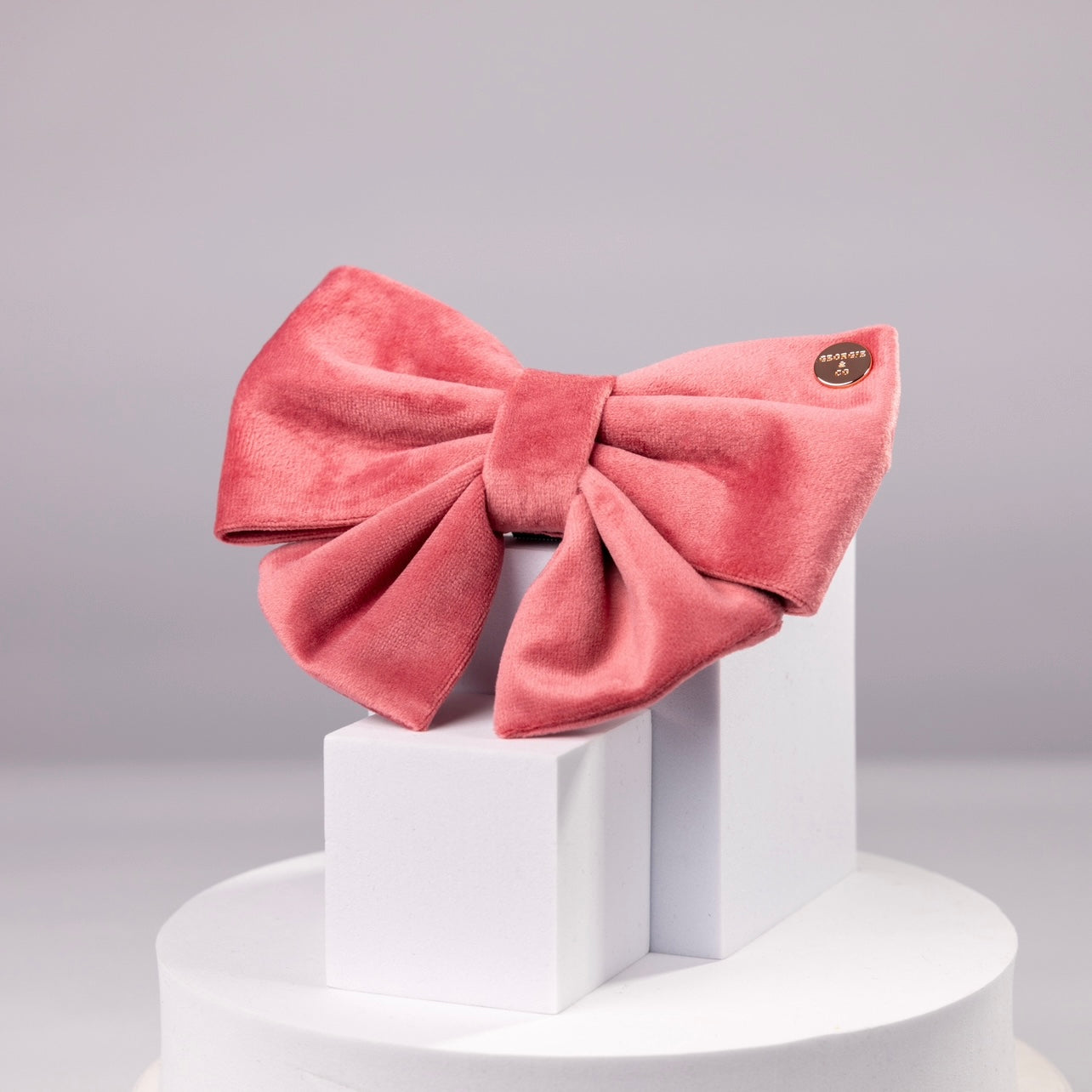 Gigi Luxury Pink Velvet Harness Set