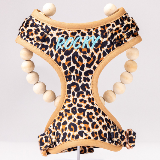 Presley Leopard Luxury Velvet Harness
